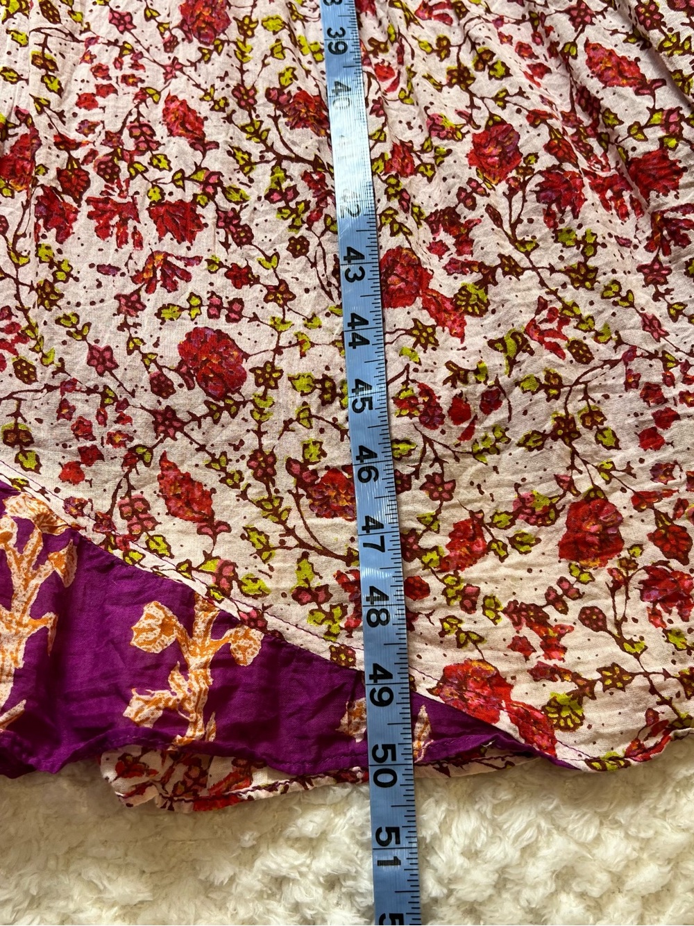 Free People Tiered Convertible Tube Maxi Dress in Purple & Pink Patchwork Boho - Picture 7 of 8